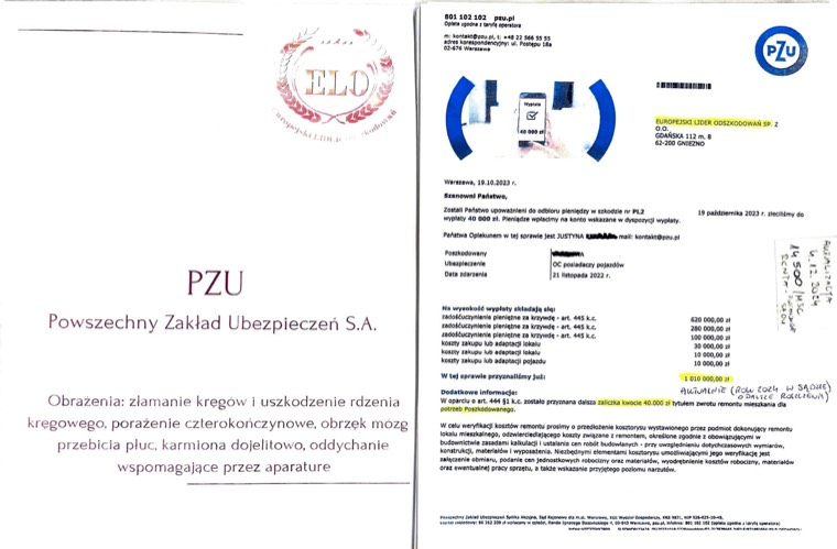 Dokument sprawy - Ponad milion za ciężkie obrażenia ciała